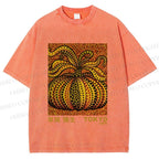 Unisex Yayoi Kusama Pumpkin Printed Washed Tee