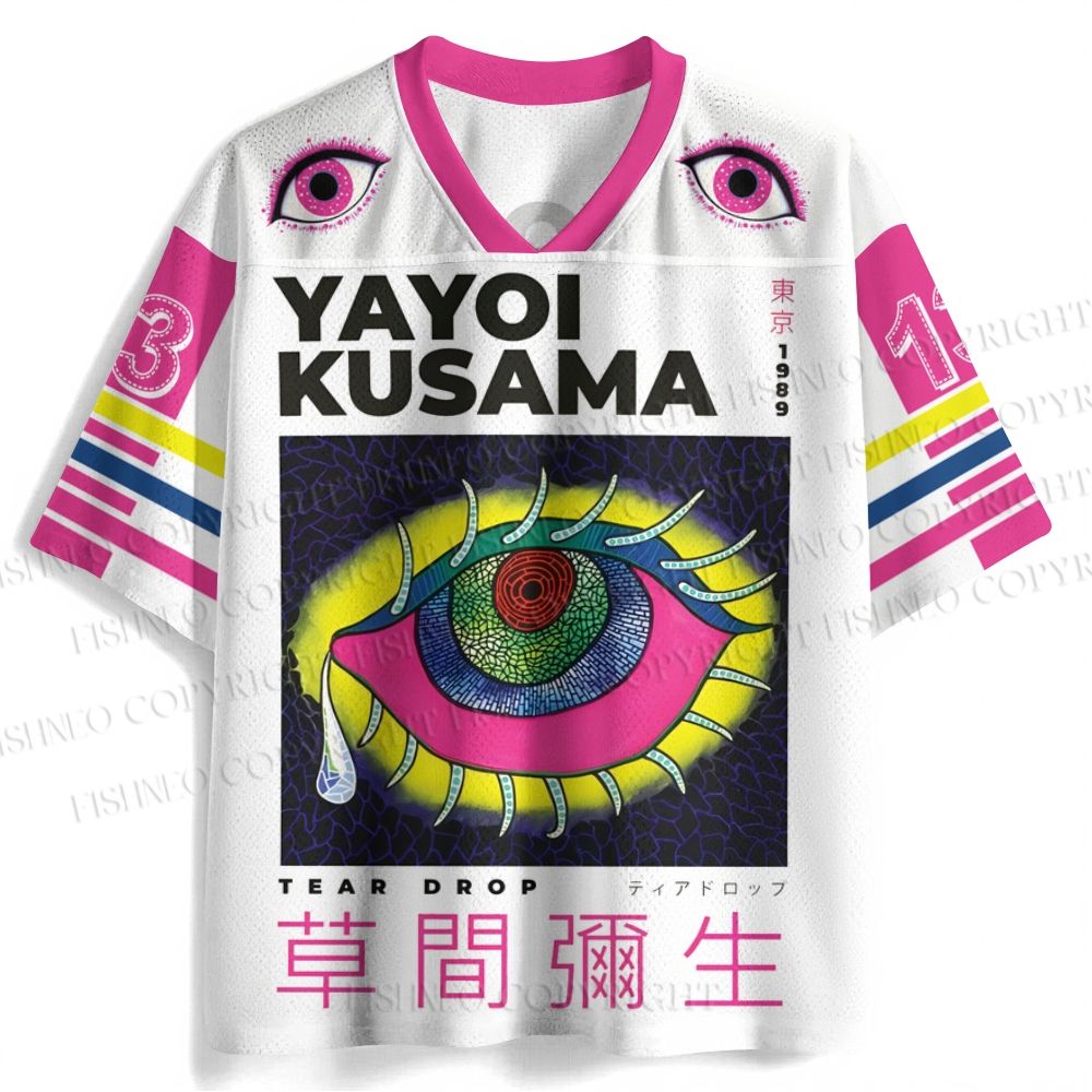 Yayoi Kusama Colorful Eyes Printed Jersey Shirts