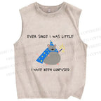 Unisex Confused Wizard Rat Meme Printed Washed Tank Top