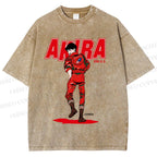 Unisex Akira Shotaro Kaneda Printed Washed Tee