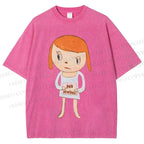 Unisex Yoshitomo Nara No Nukes Printed Washed Tee