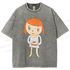 Unisex Yoshitomo Nara No Nukes Printed Washed Tee