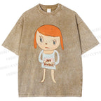 Unisex Yoshitomo Nara No Nukes Printed Washed Tee