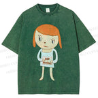 Unisex Yoshitomo Nara No Nukes Printed Washed Tee