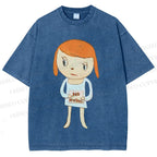 Unisex Yoshitomo Nara No Nukes Printed Washed Tee
