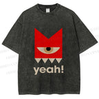 Unisex Bauhaus Eye Yeah Printed Washed Tee