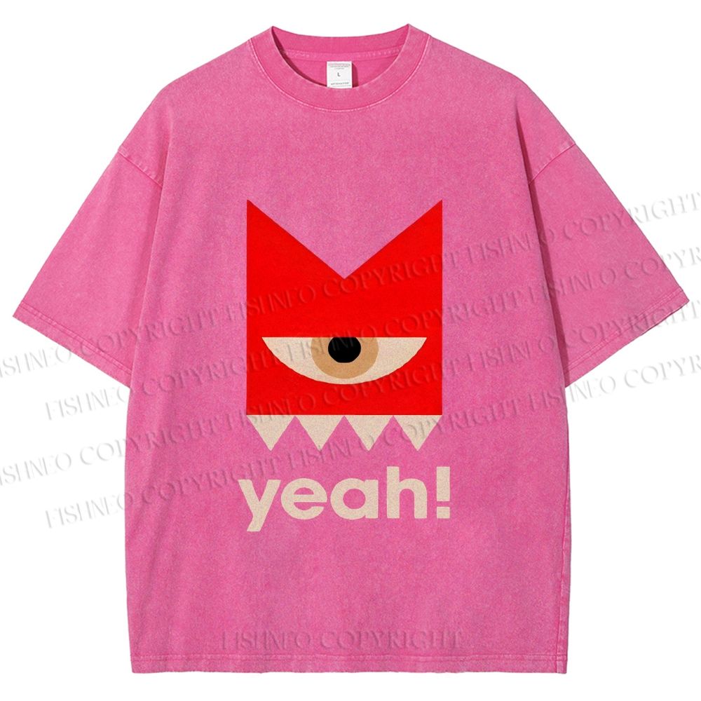 Unisex Bauhaus Eye Yeah Printed Washed Tee