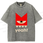 Unisex Bauhaus Eye Yeah Printed Washed Tee