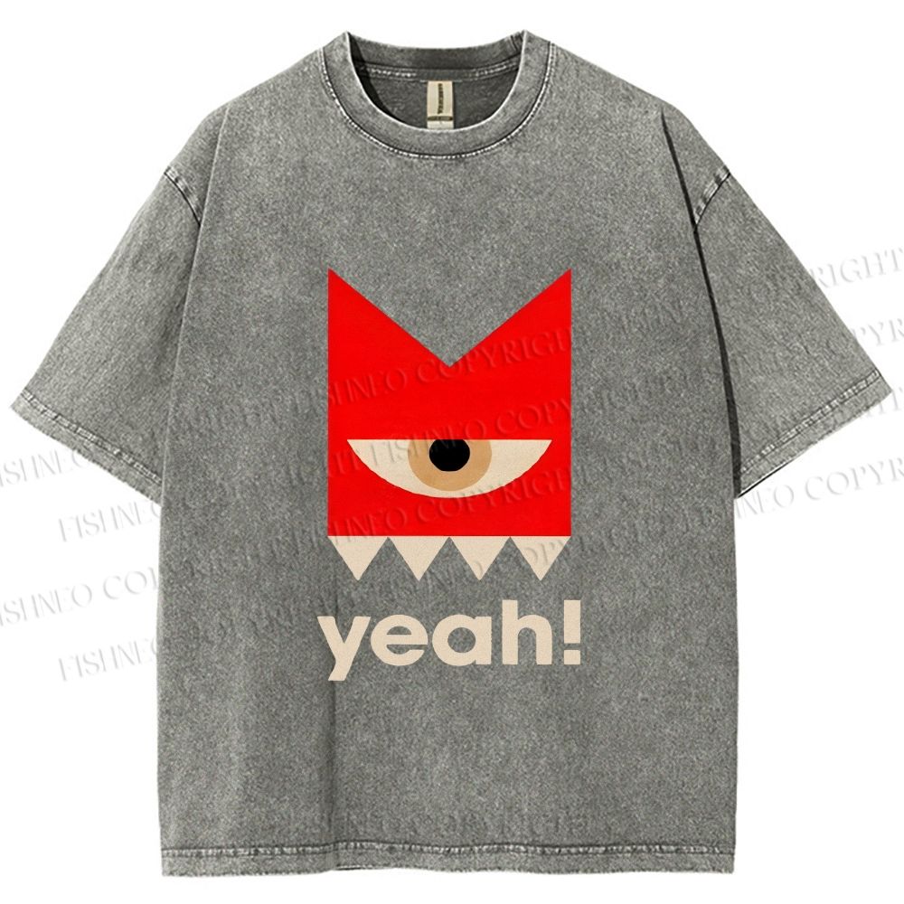 Unisex Bauhaus Eye Yeah Printed Washed Tee