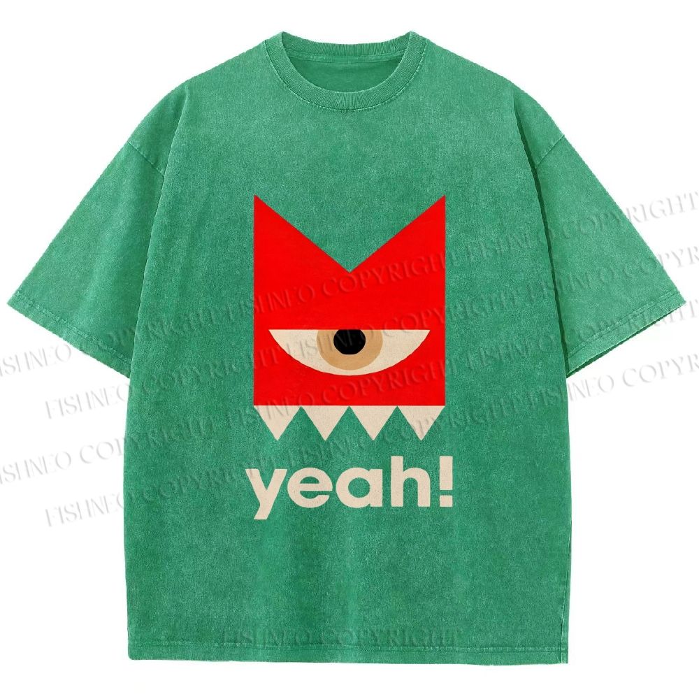 Unisex Bauhaus Eye Yeah Printed Washed Tee