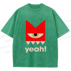 Unisex Bauhaus Eye Yeah Printed Washed Tee