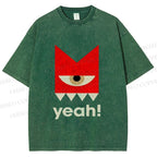Unisex Bauhaus Eye Yeah Printed Washed Tee
