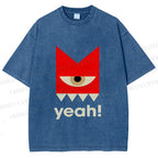 Unisex Bauhaus Eye Yeah Printed Washed Tee