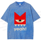 Unisex Bauhaus Eye Yeah Printed Washed Tee