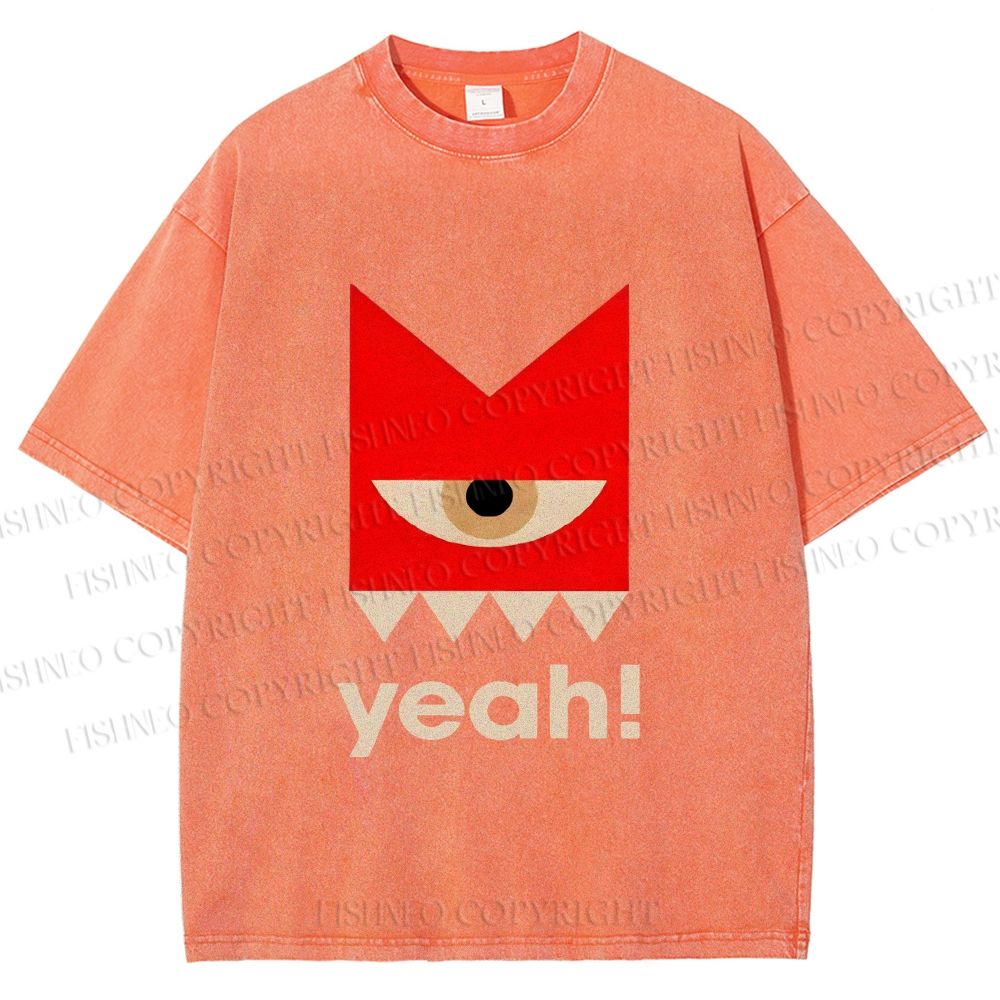 Unisex Bauhaus Eye Yeah Printed Washed Tee