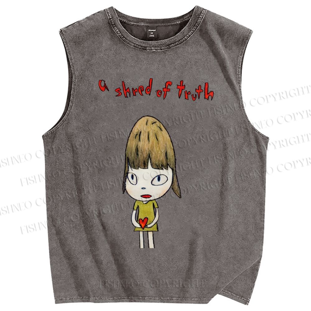 Unisex Yoshitomo Nara A Shred Of Truth Printed Washed Tank Top