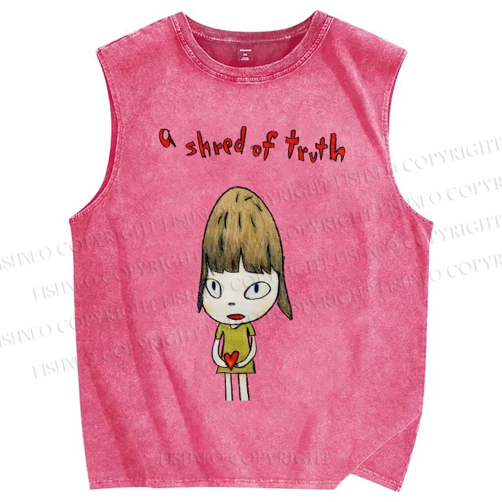 Unisex Yoshitomo Nara A Shred Of Truth Printed Washed Tank Top