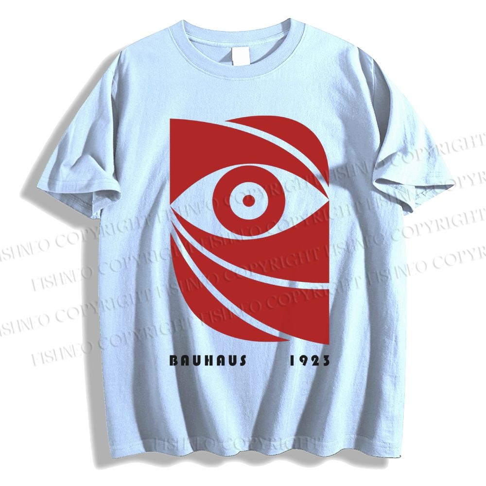 Unisex Classic Bauhaus Eye Printed Cotton Printed T-shirt