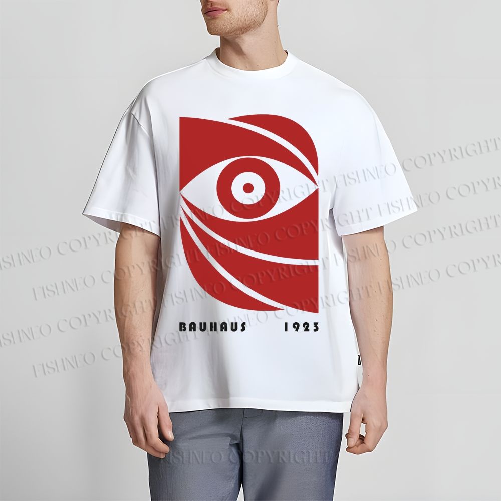 Unisex Classic Bauhaus Eye Printed Cotton Printed T-shirt