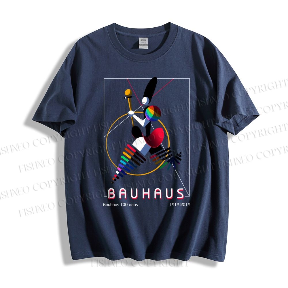 Unisex Classic Bauhaus Abstract Art Magazine Printed Cotton Printed T-shirt