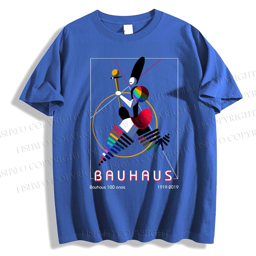 Unisex Classic Bauhaus Abstract Art Magazine Printed Cotton Printed T-shirt