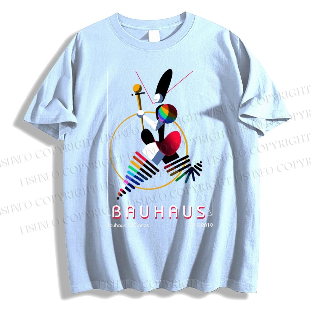 Unisex Classic Bauhaus Abstract Art Magazine Printed Cotton Printed T-shirt