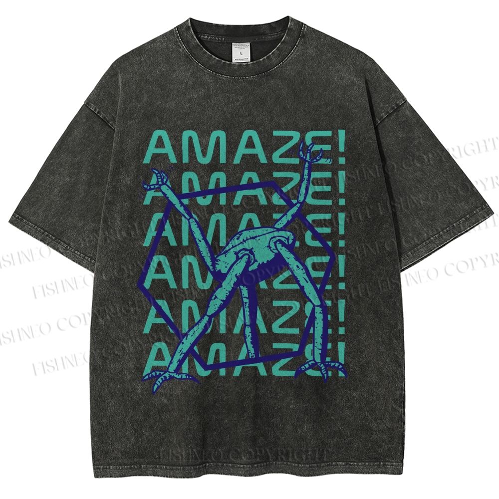 Unisex Project Hail Mary: Geometric Rocky Printed Washed Tee
