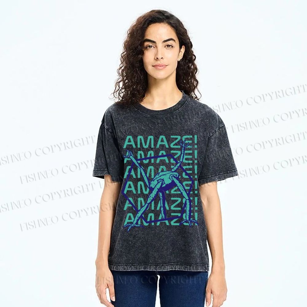 Unisex Project Hail Mary: Geometric Rocky Printed Washed Tee