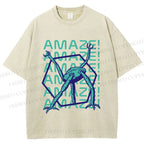 Unisex Project Hail Mary: Geometric Rocky Printed Washed Tee
