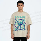 Unisex Project Hail Mary: Geometric Rocky Printed Washed Tee