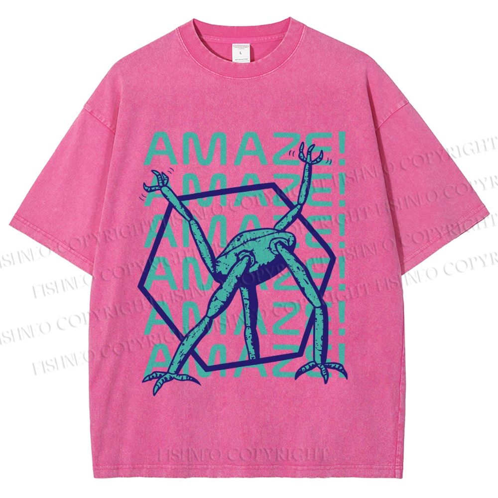Unisex Project Hail Mary: Geometric Rocky Printed Washed Tee