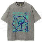 Unisex Project Hail Mary: Geometric Rocky Printed Washed Tee