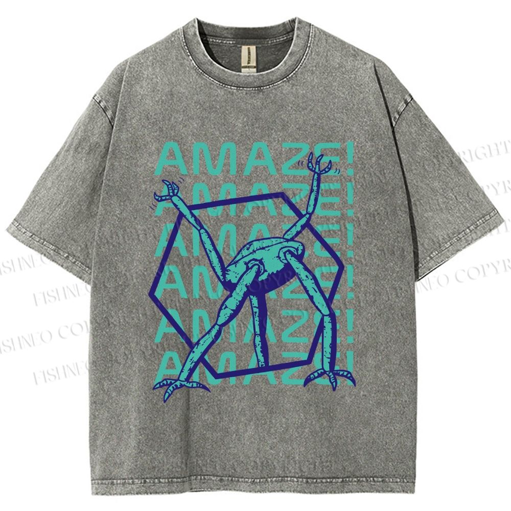 Unisex Project Hail Mary: Geometric Rocky Printed Washed Tee