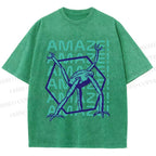 Unisex Project Hail Mary: Geometric Rocky Printed Washed Tee