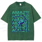Unisex Project Hail Mary: Geometric Rocky Printed Washed Tee