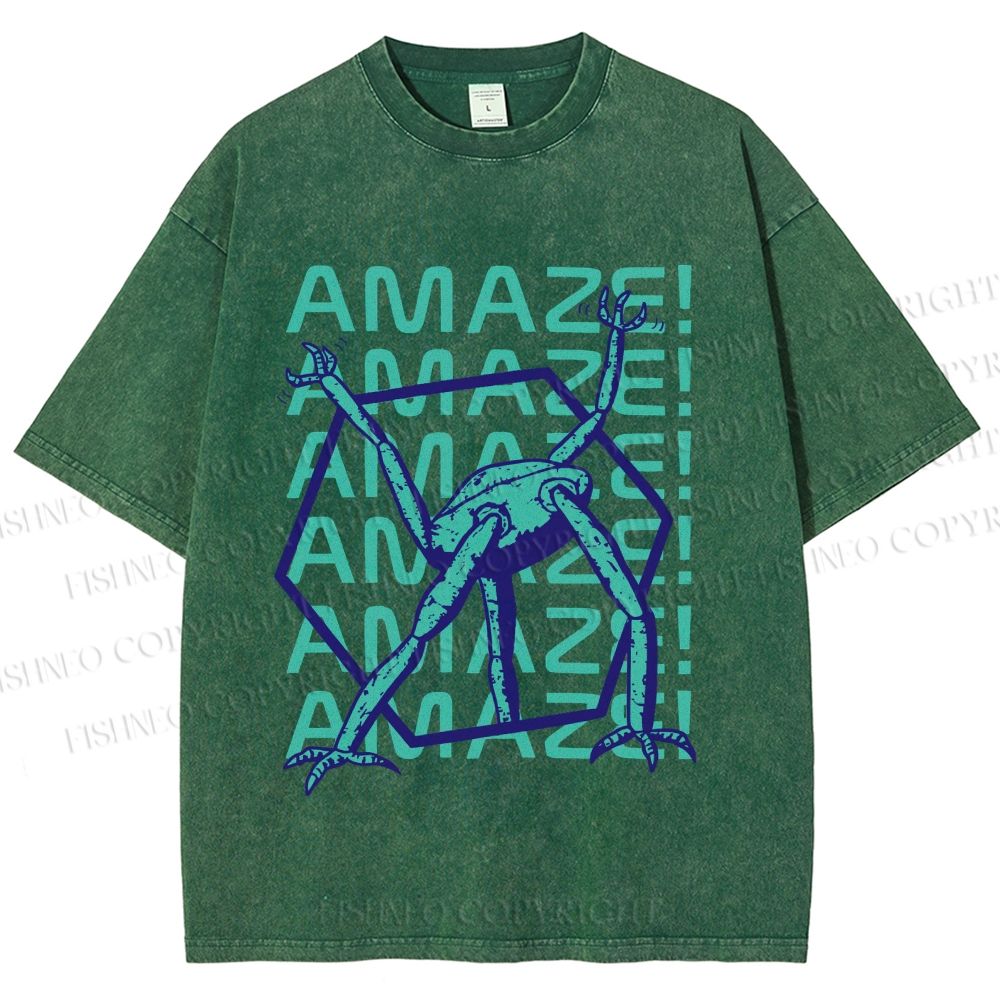 Unisex Project Hail Mary: Geometric Rocky Printed Washed Tee