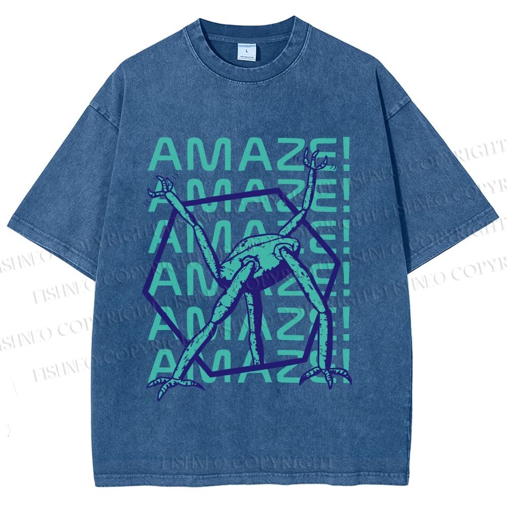 Unisex Project Hail Mary: Geometric Rocky Printed Washed Tee