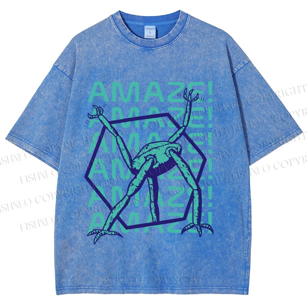 Unisex Project Hail Mary: Geometric Rocky Printed Washed Tee