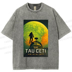 Unisex Project Hail Mary: Visit Tau Ceti Printed Washed Tee