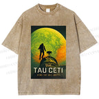 Unisex Project Hail Mary: Visit Tau Ceti Printed Washed Tee