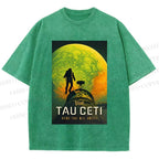 Unisex Project Hail Mary: Visit Tau Ceti Printed Washed Tee