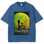 Unisex Project Hail Mary: Visit Tau Ceti Printed Washed Tee