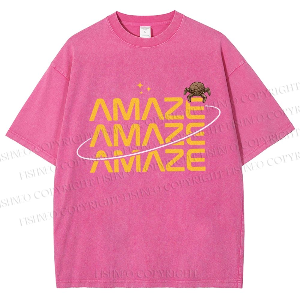 Unisex Project Hail Mary: Amaze Rocky Printed Washed Tee
