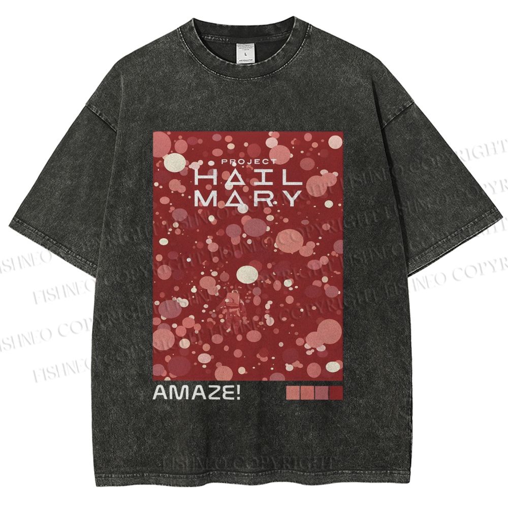 Unisex Project Hail Mary: Hail Mary Mission Printed Washed Tee