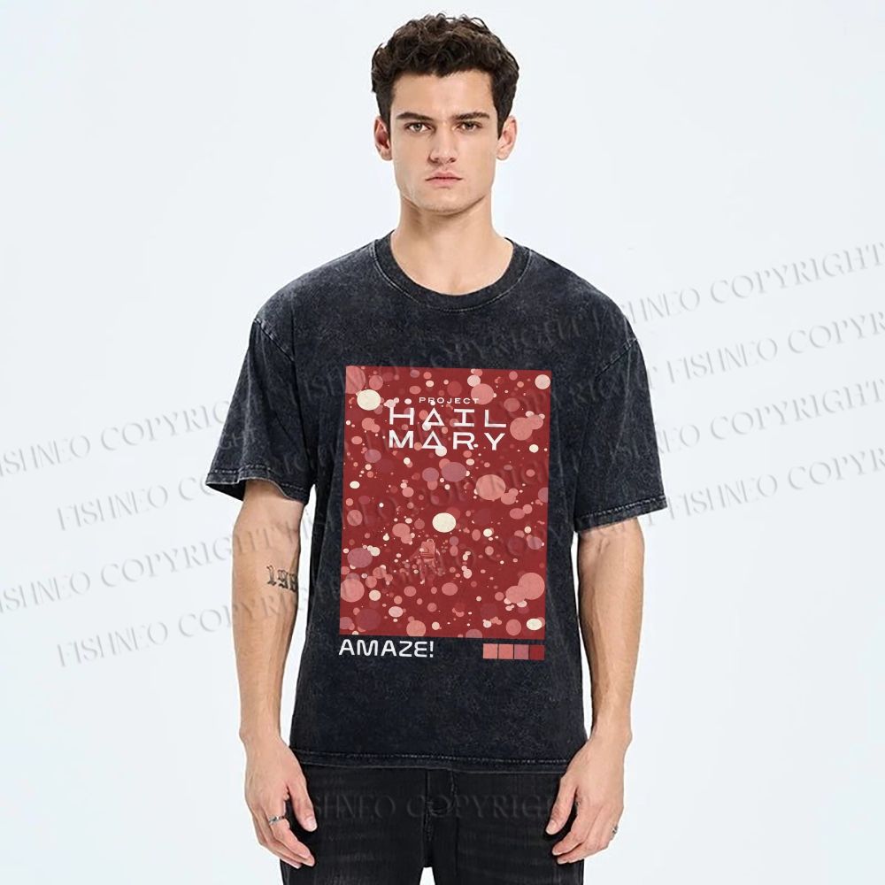 Unisex Project Hail Mary: Hail Mary Mission Printed Washed Tee