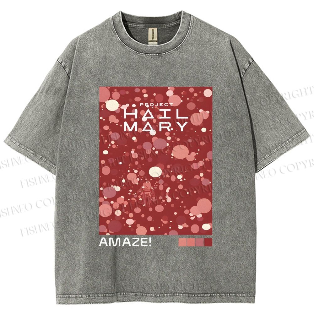 Unisex Project Hail Mary: Hail Mary Mission Printed Washed Tee