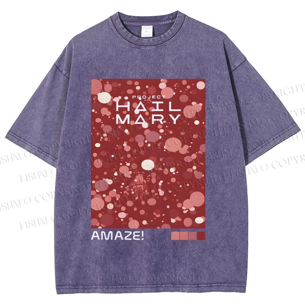 Unisex Project Hail Mary: Hail Mary Mission Printed Washed Tee