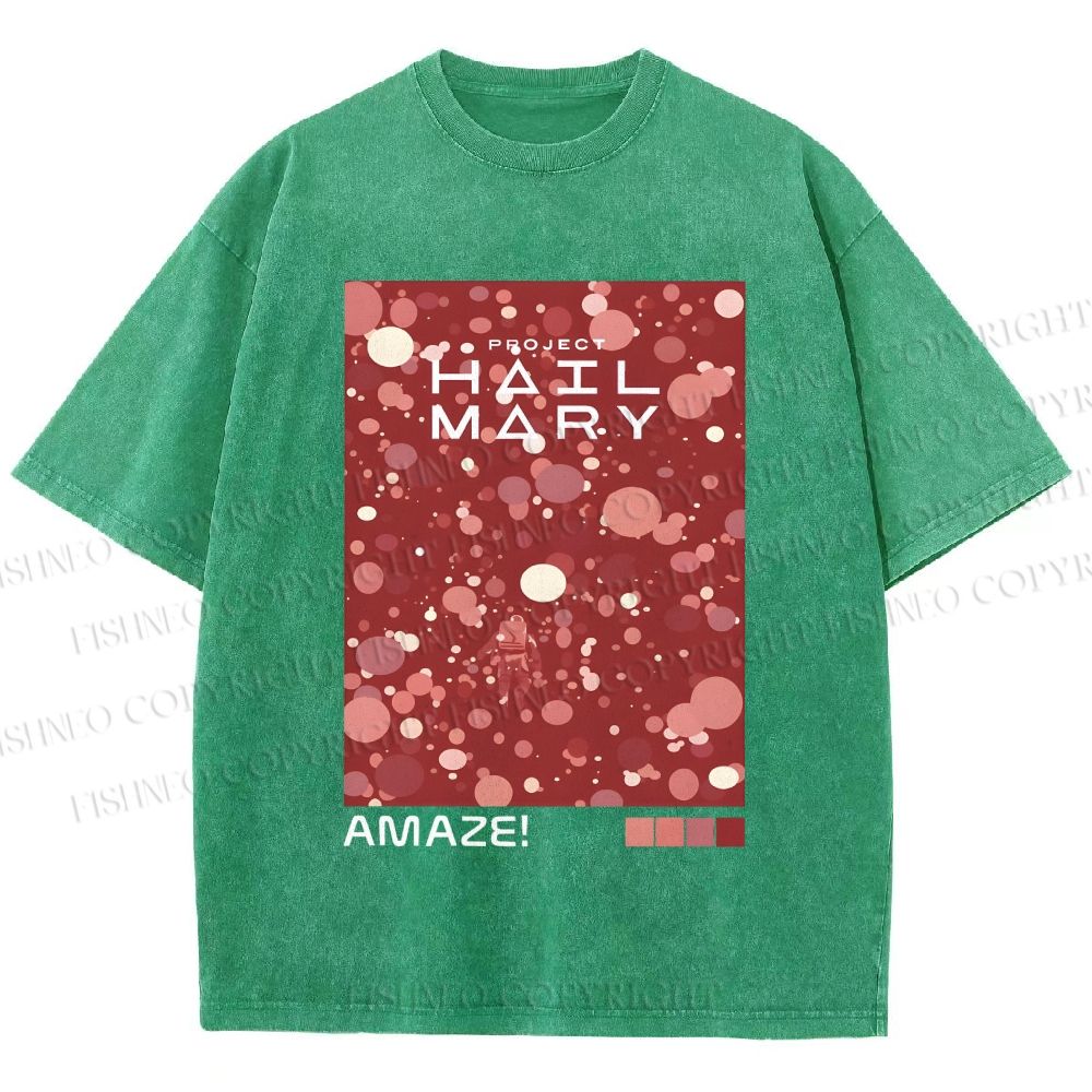 Unisex Project Hail Mary: Hail Mary Mission Printed Washed Tee
