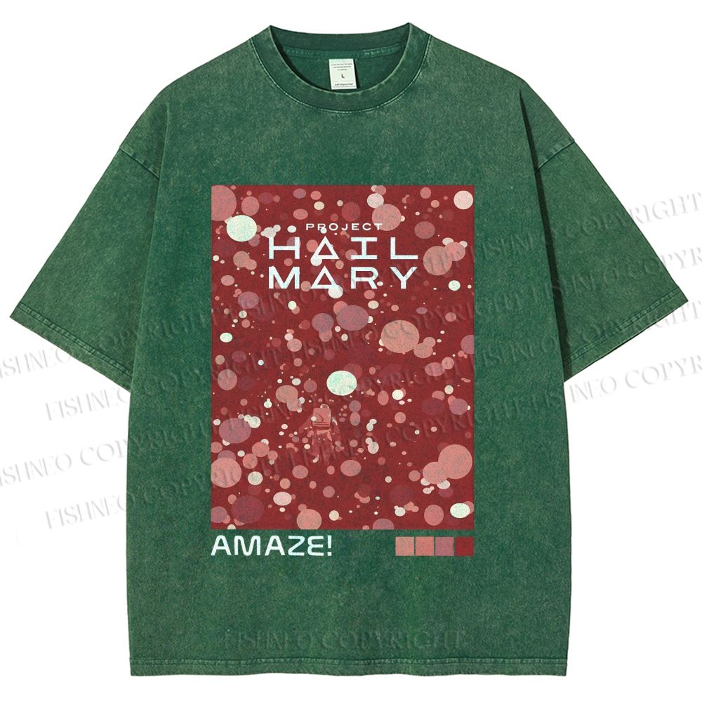 Unisex Project Hail Mary: Hail Mary Mission Printed Washed Tee