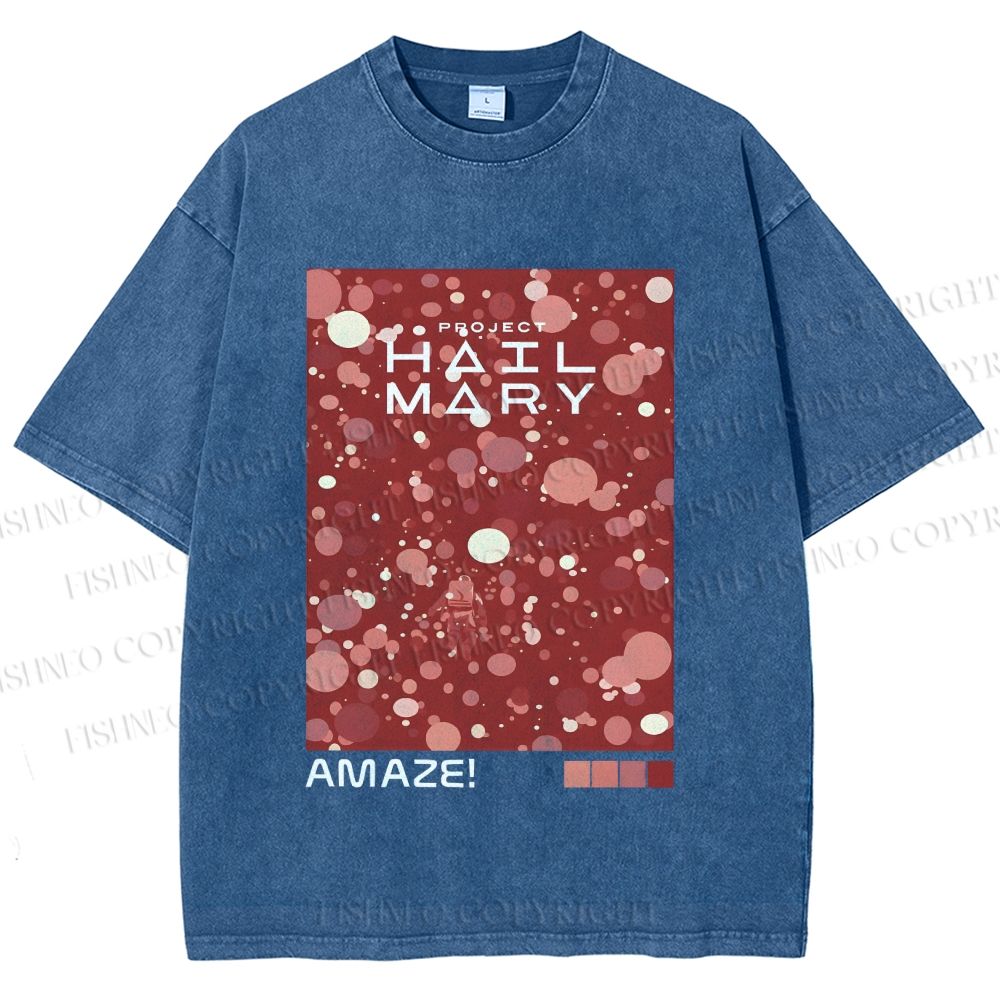 Unisex Project Hail Mary: Hail Mary Mission Printed Washed Tee